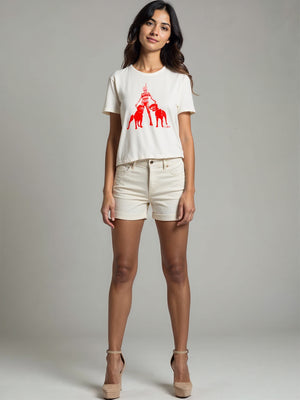 ROTTWEILER GIRL, VINTAGE WHITE, UNISEX