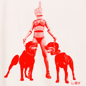Rottweiler Girl, Distressed, Vintage White, Unisex